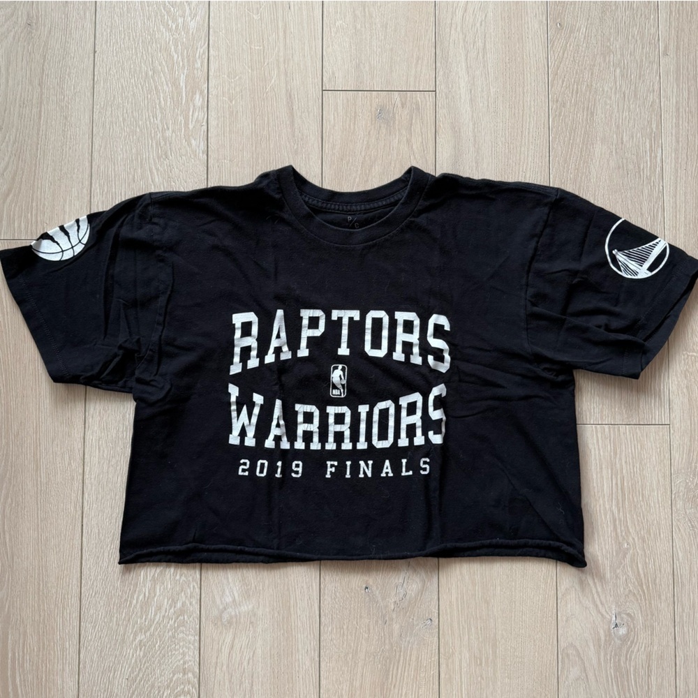 Peace Collective 2019 NBA Finals Raptors vs Warriors Cropped T Shirt Women’s M